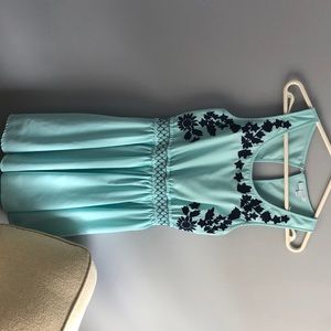 light blue dress